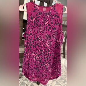 Lululemon Athletica Pink and Black Leopard Tank